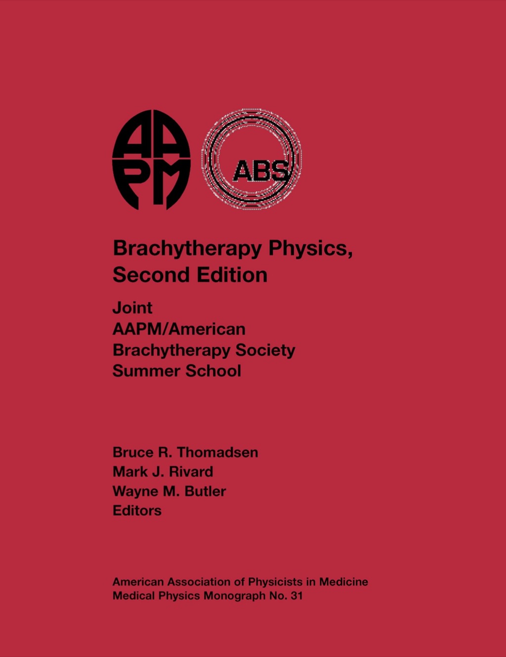 #31 Brachytherapy Physics, Second Edition, eBook 2nd Edition