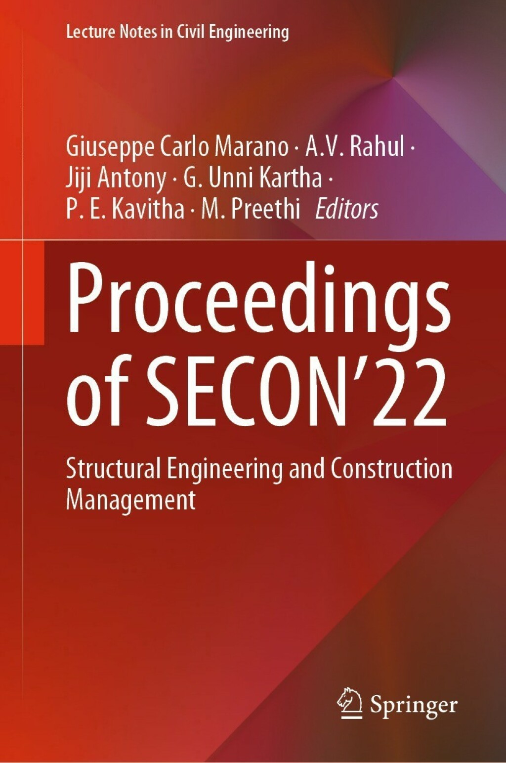 Proceedings of SECON'22 Structural Engineering and Construction Management 