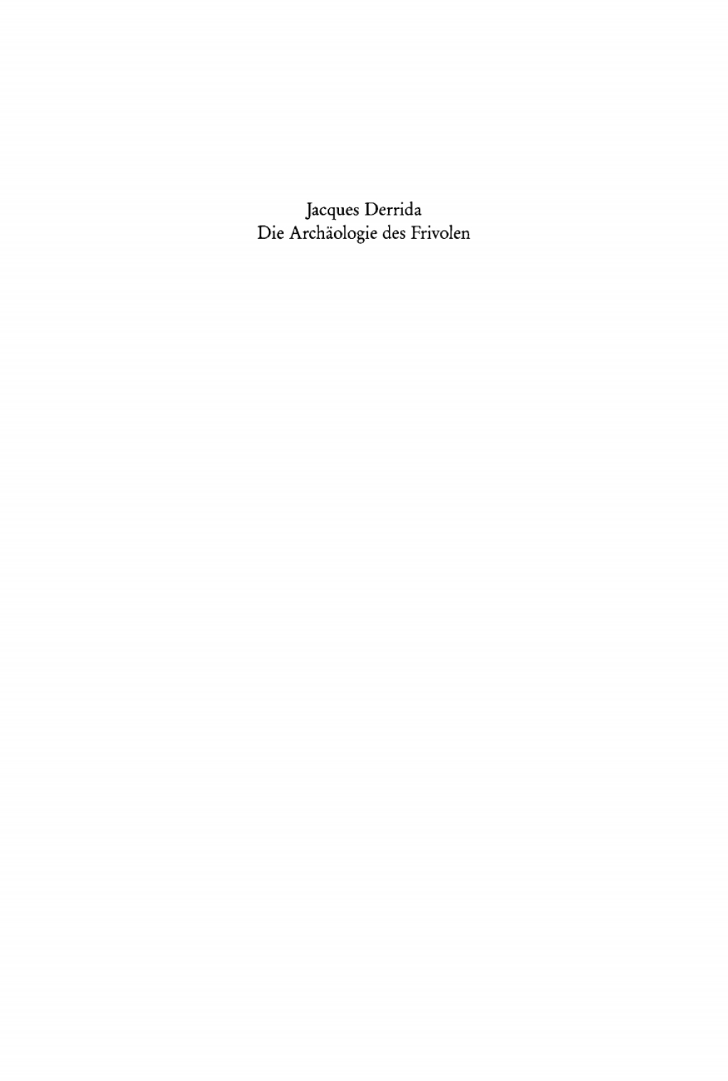 ArchÃƒÂ¤ologie des Frivolen 1st Edition