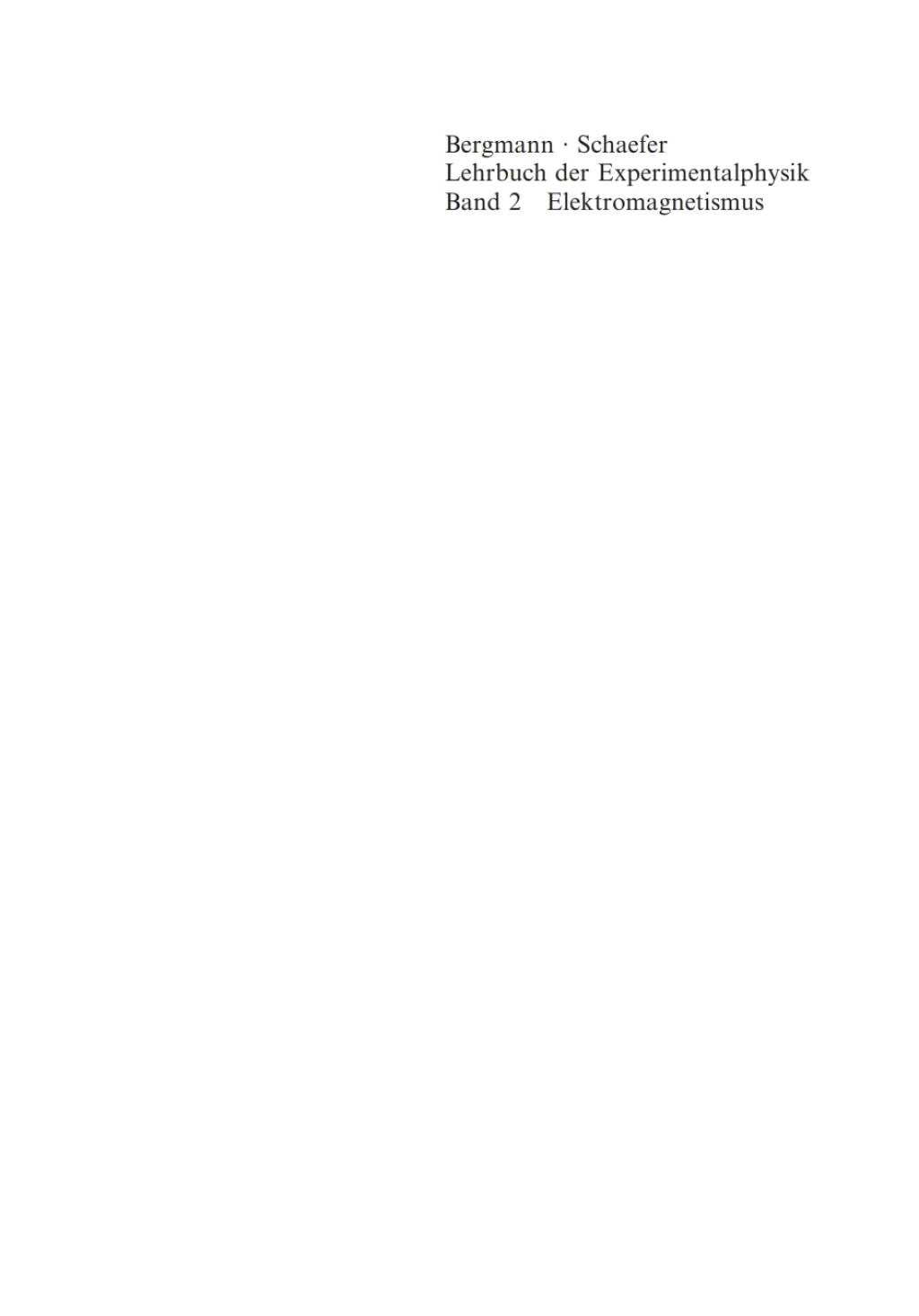 Elektromagnetismus 1st Edition