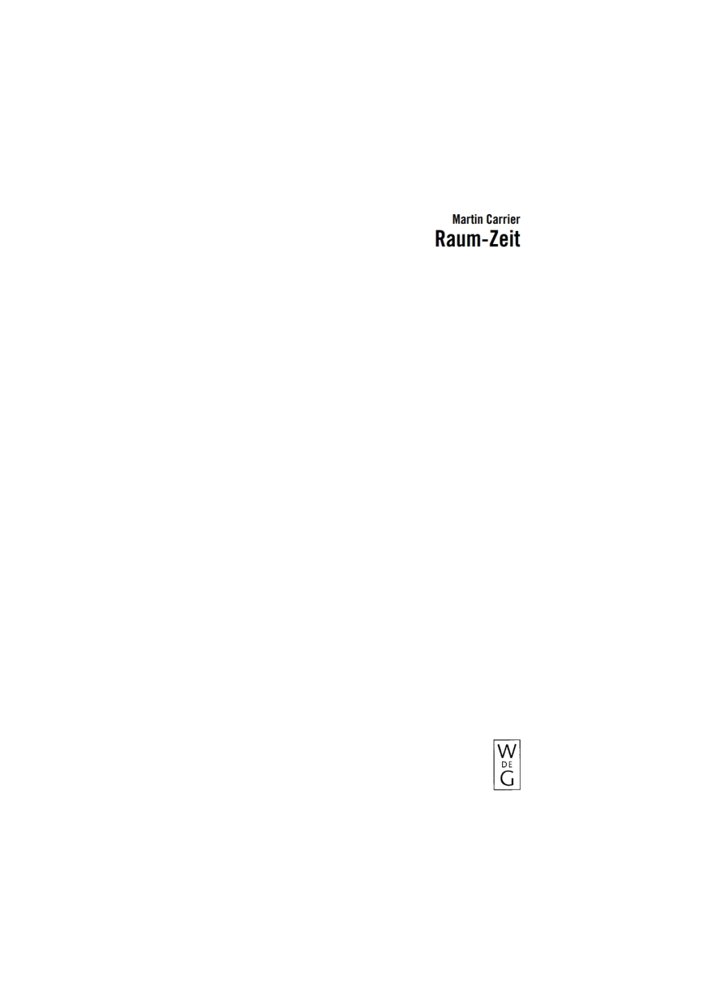Raum-Zeit 1st Edition