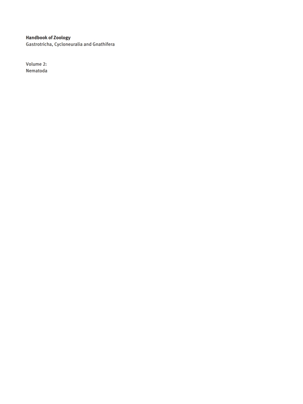 Nematoda 1st Edition