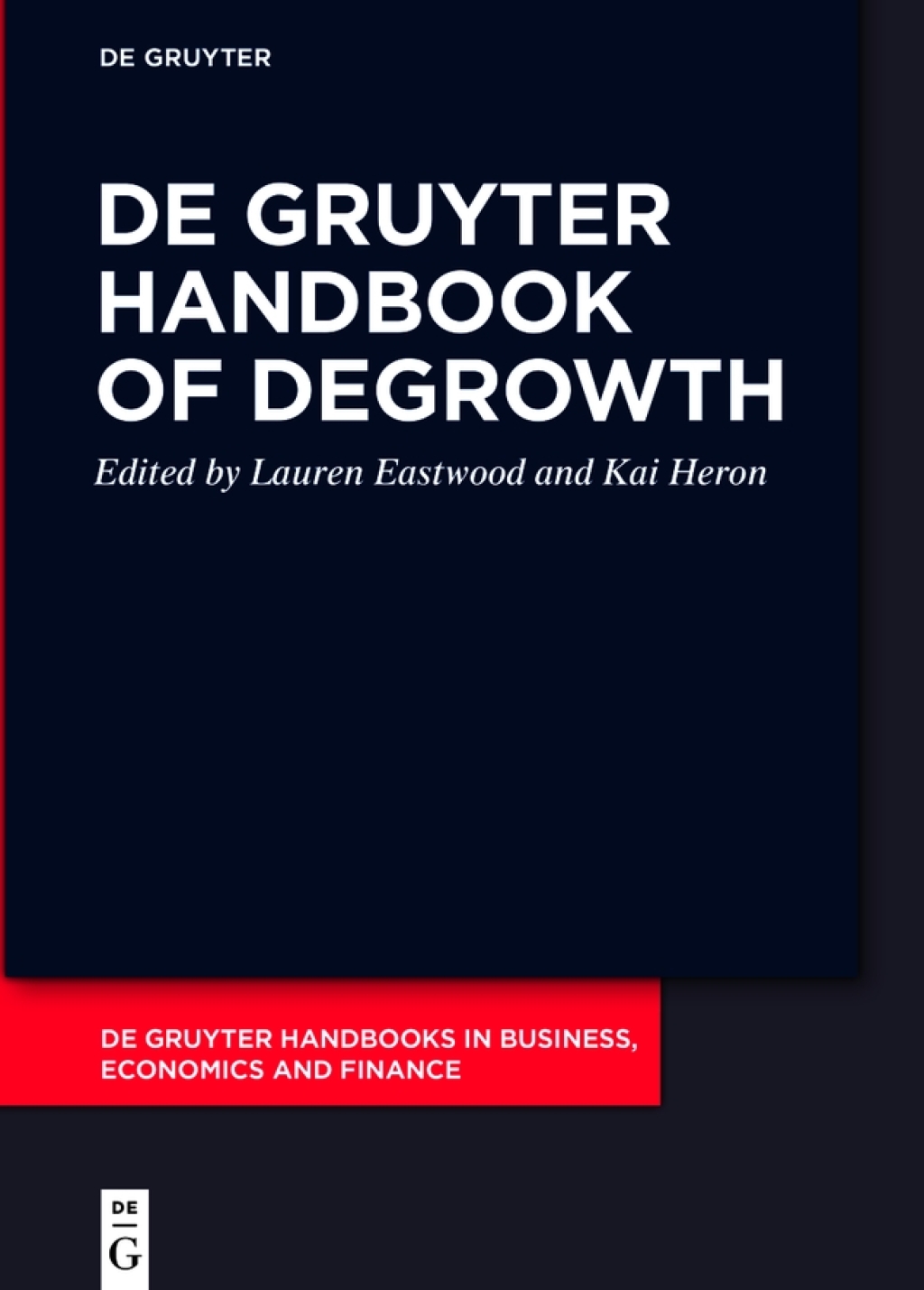De Gruyter Handbook of Degrowth 1st Edition