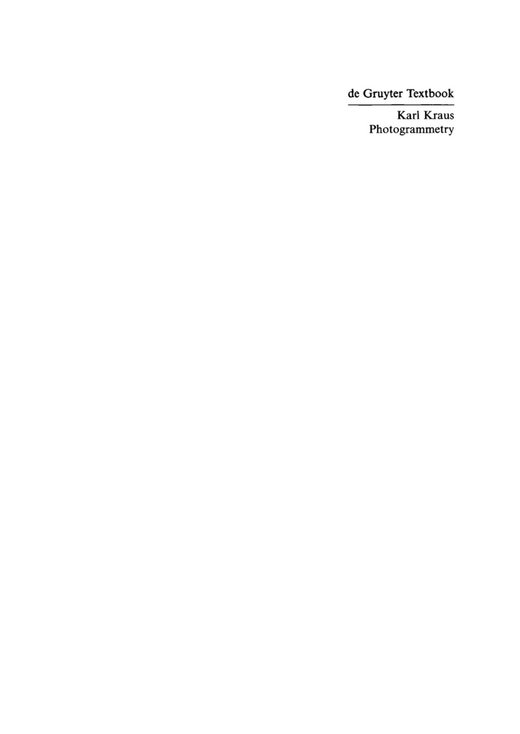 Photogrammetry Geometry from Images and Laser Scans 2nd Edition