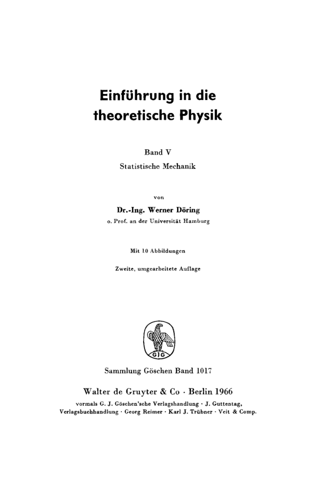 Statistische Mechanik 2nd Edition