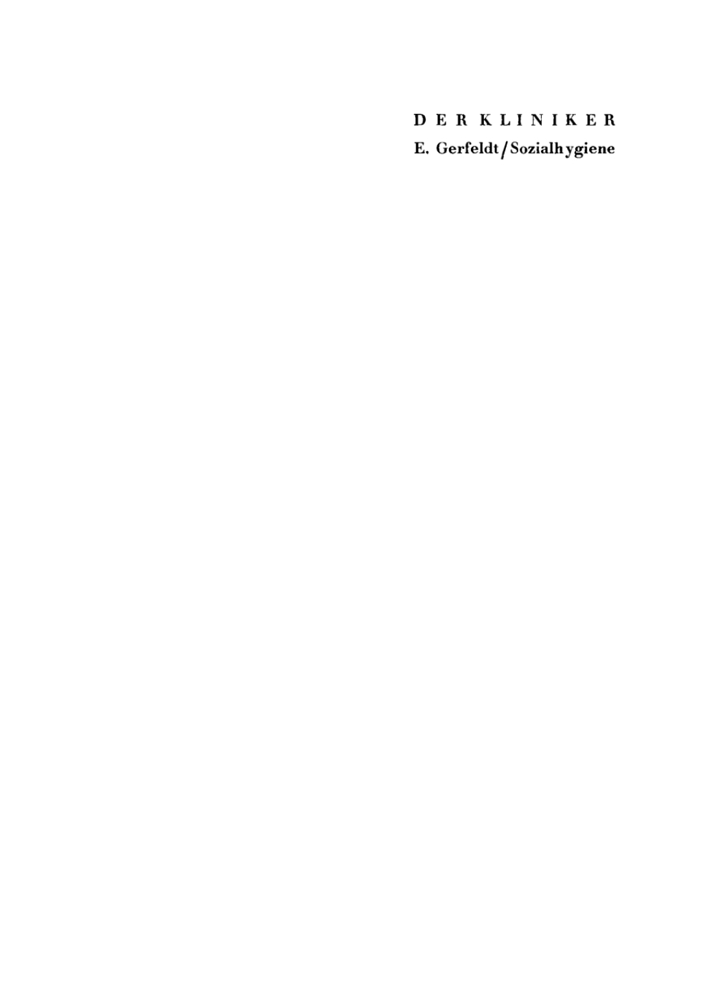 Grundriss der Sozialhygiene 1st Edition