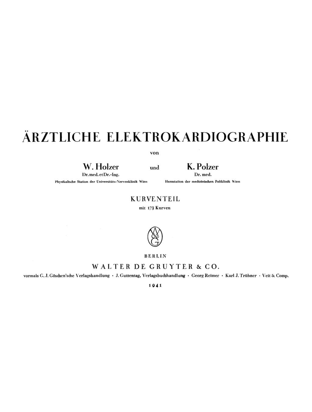 Ãƒâ€žrztliche Elektrokardiographie Kurventeil 1st Edition