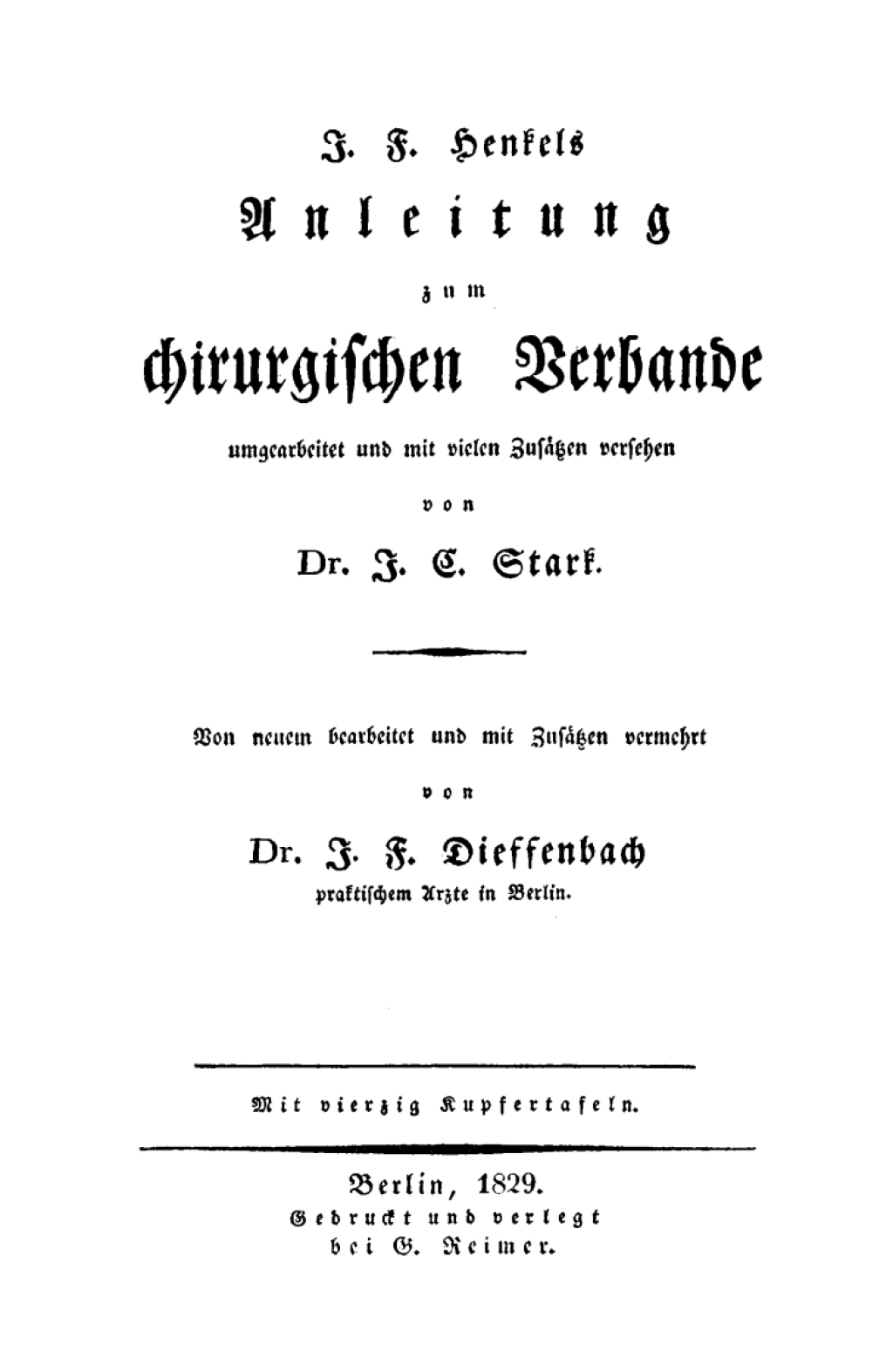 Anleitung zum chirurgischen Verbande 1st Edition