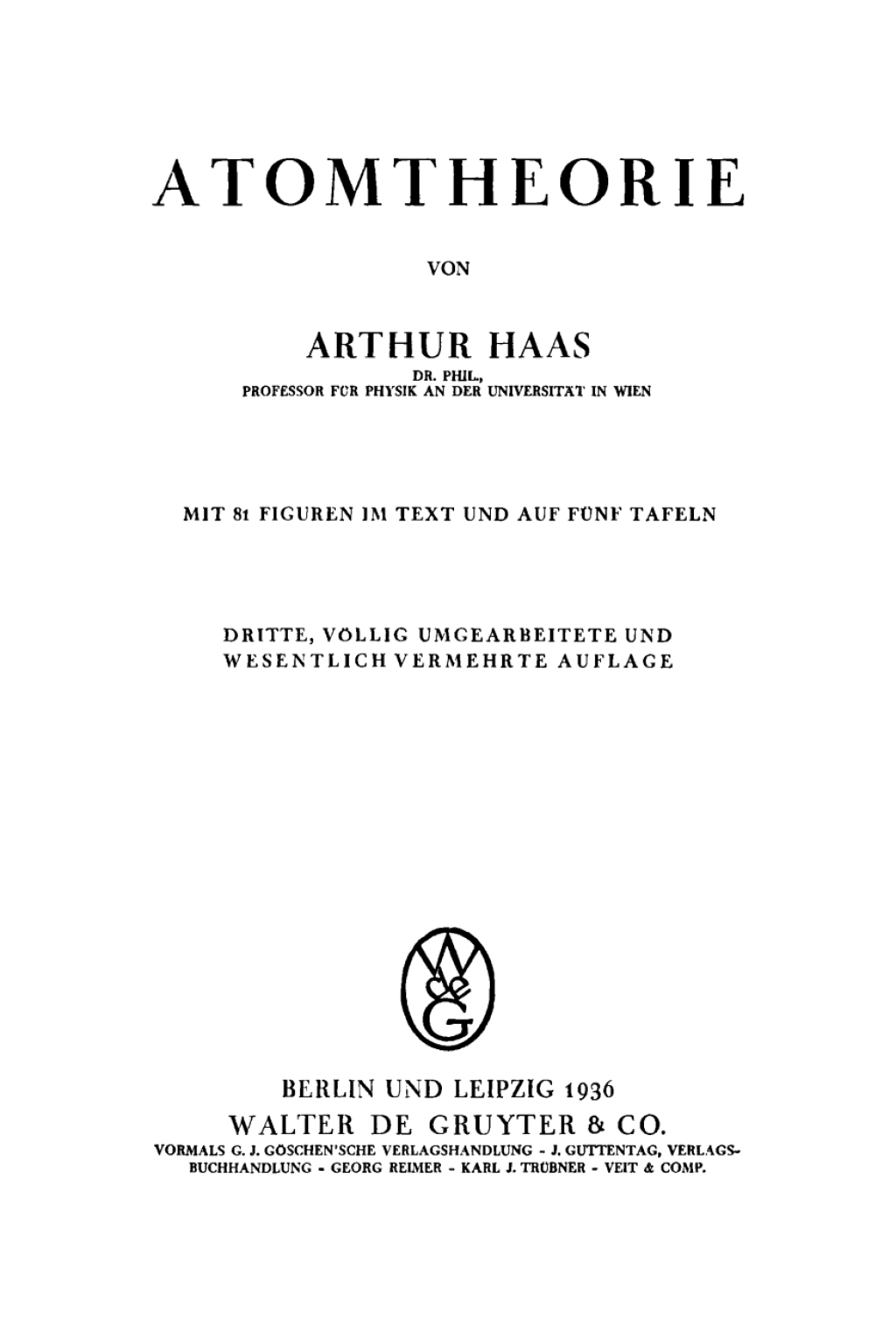 Atomtheorie 3rd Edition