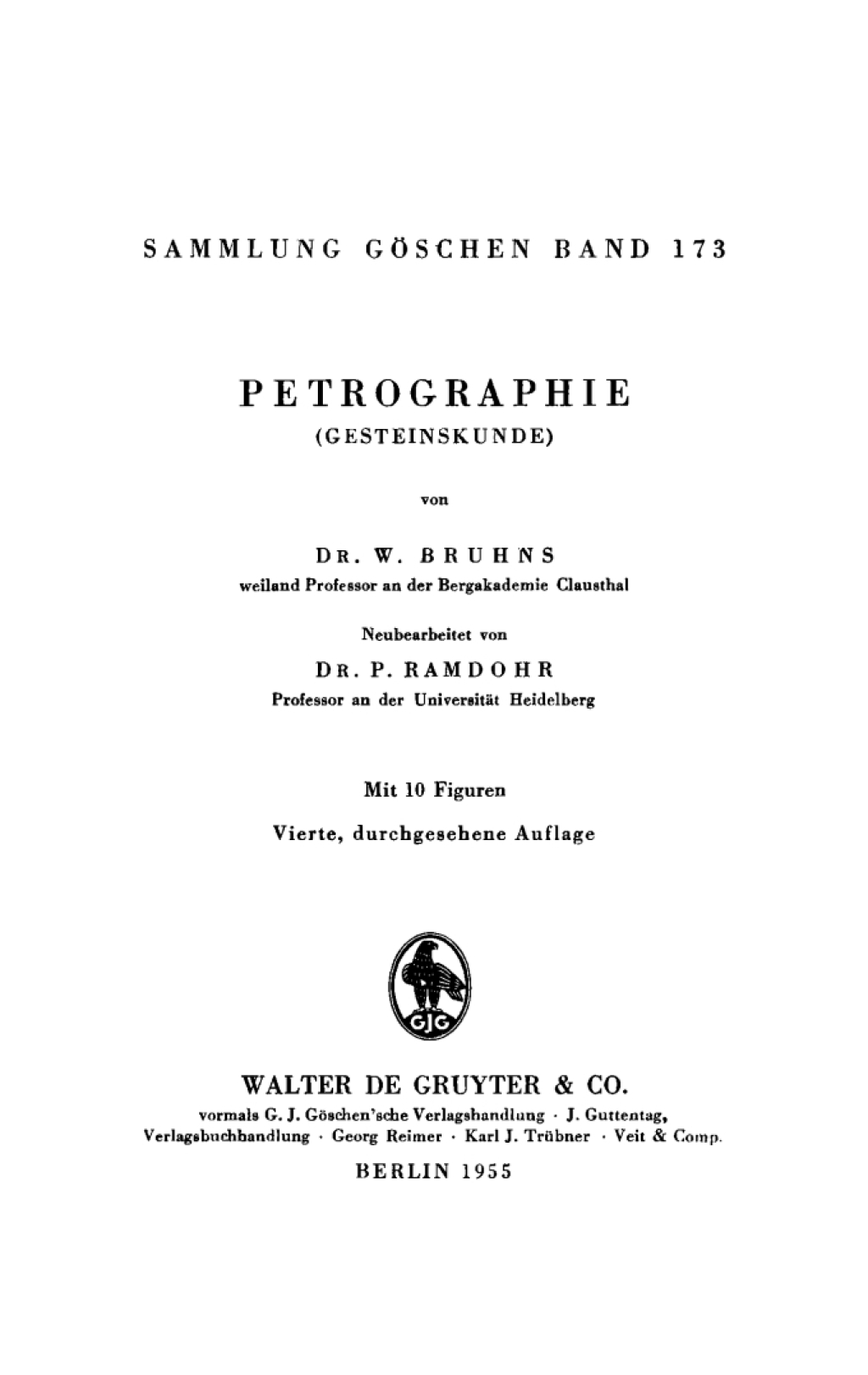 Petrographie (Gesteinskunde) 4th Edition