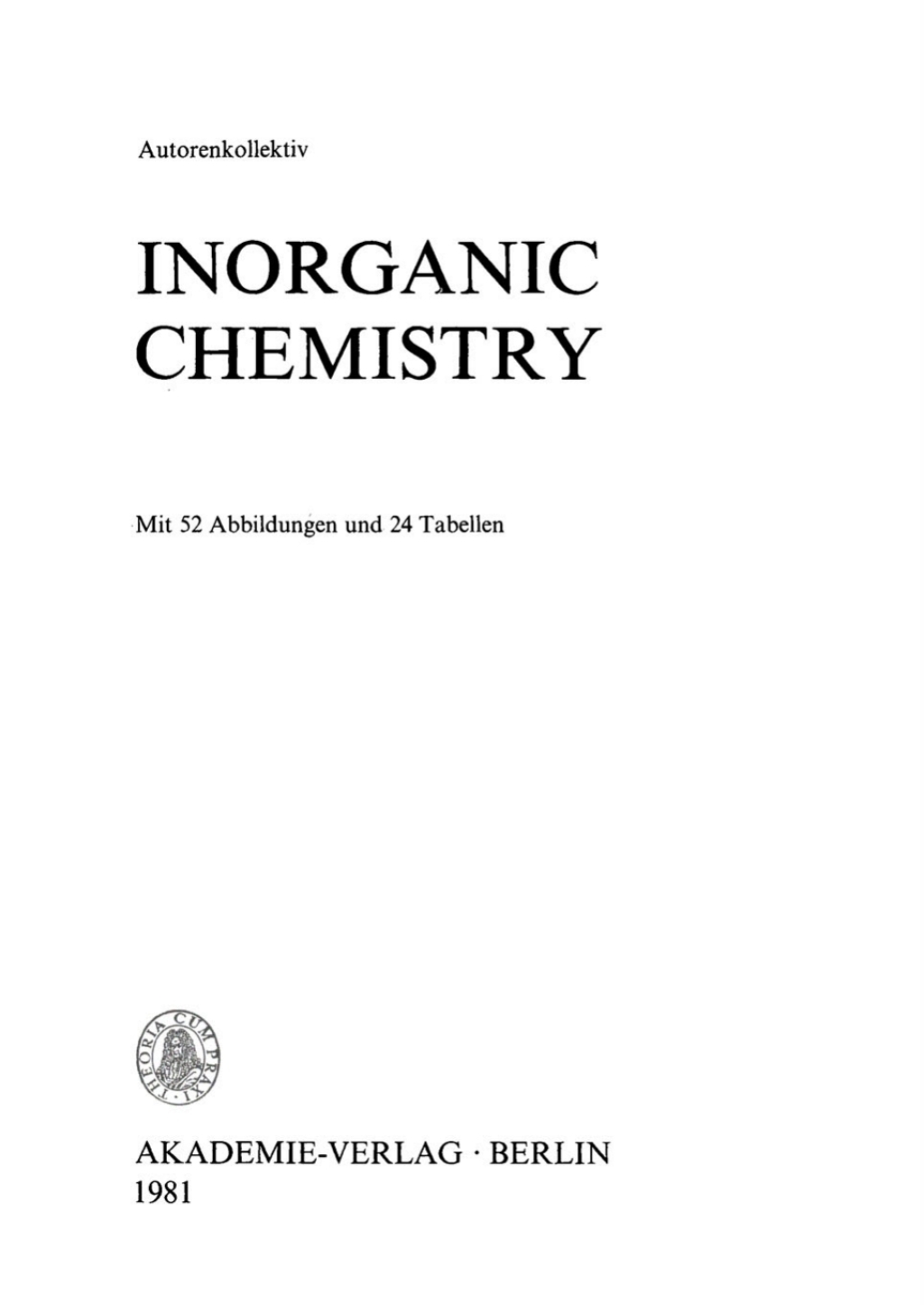 Inorganic Chemistry 1st Edition