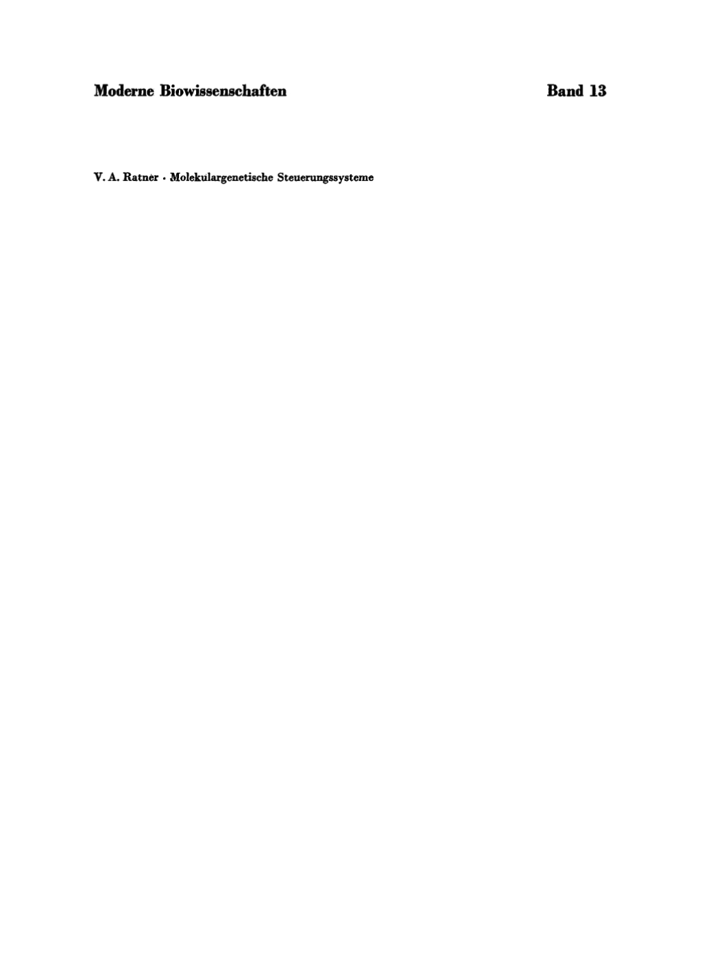 Molekulargenetische Steuerungssysteme 1st Edition