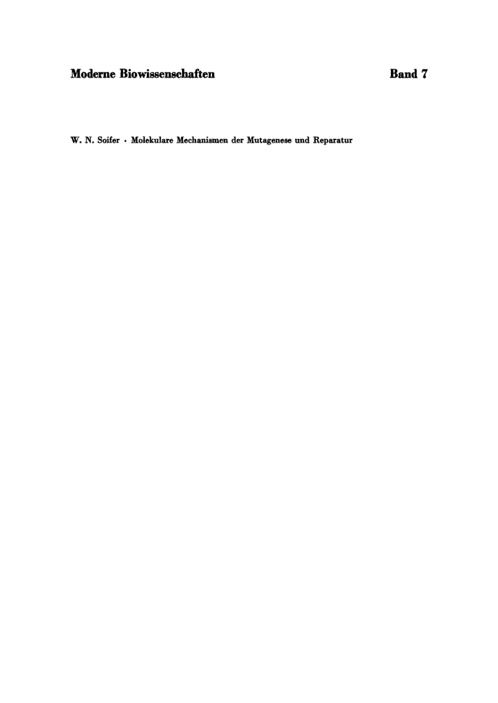 Molekulare Mechanismen der Mutagenese und Reparatur 1st Edition