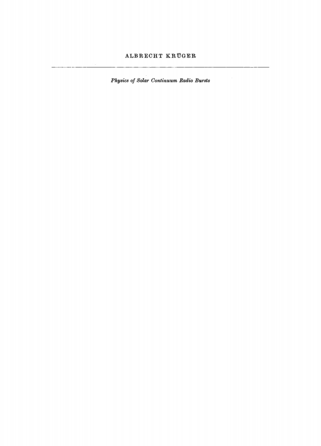 Physics of Solar Continuum Radio Bursts 1st Edition