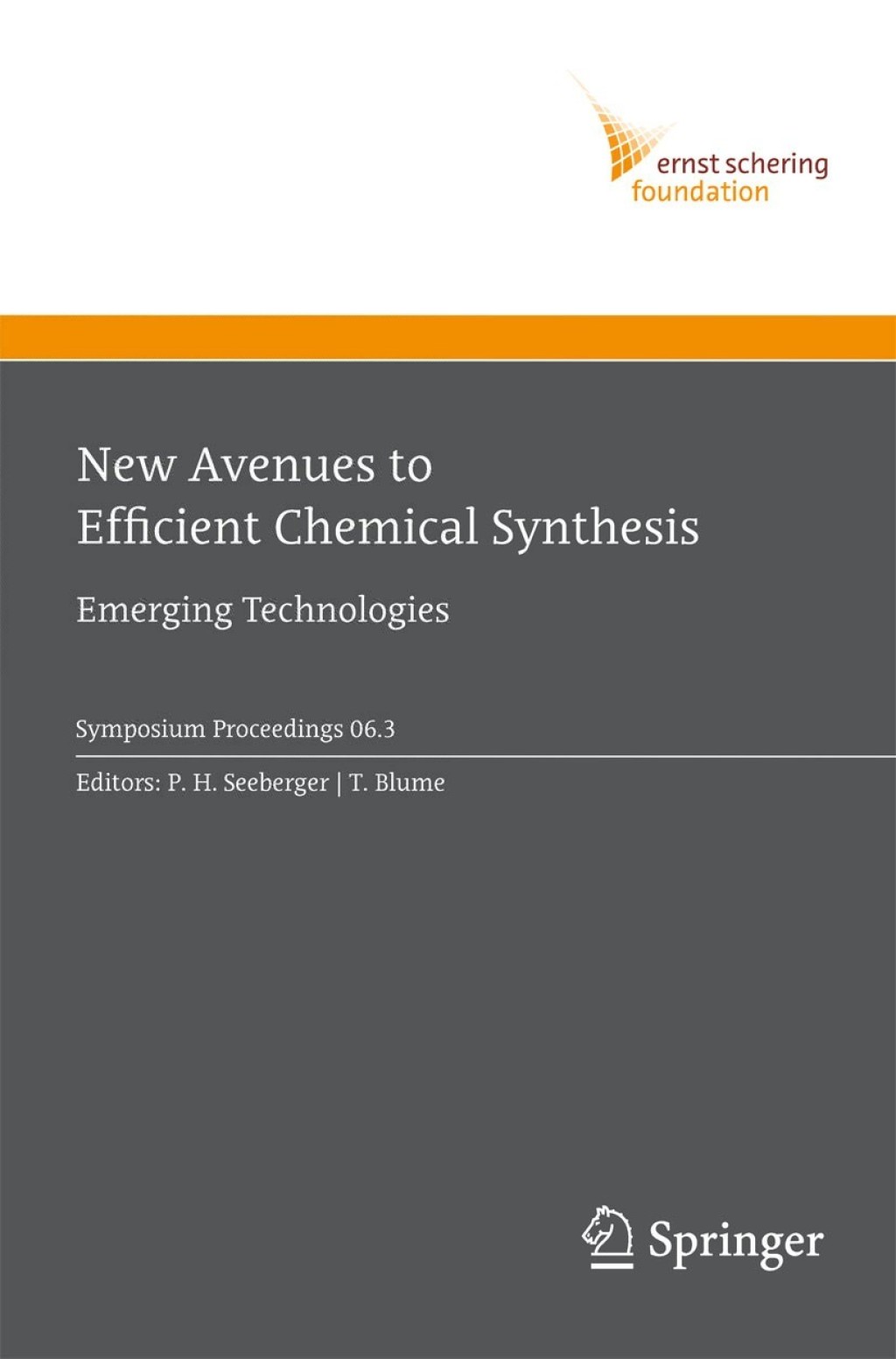New Avenues to Efficient Chemical Synthesis Emerging Technologies 1st Edition