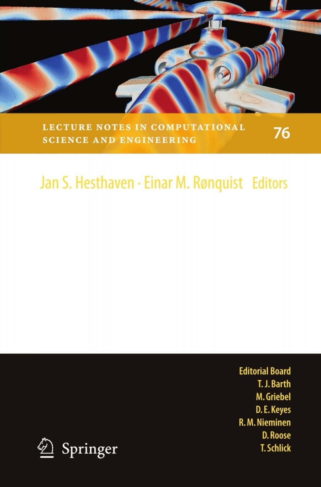 Spectral and High Order Methods for Partial Differential Equations Selected papers from the ICOSAHOM '09 conference, June 22-26, Trondheim, Norway 