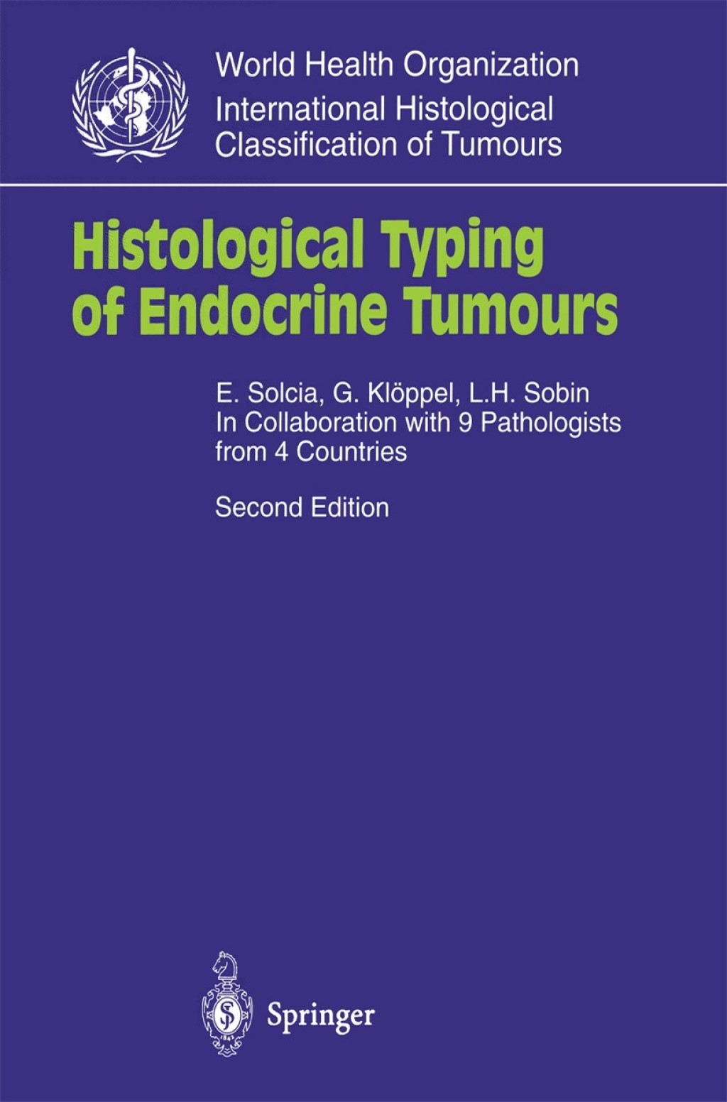 Histological Typing of Endocrine Tumours 2nd Edition