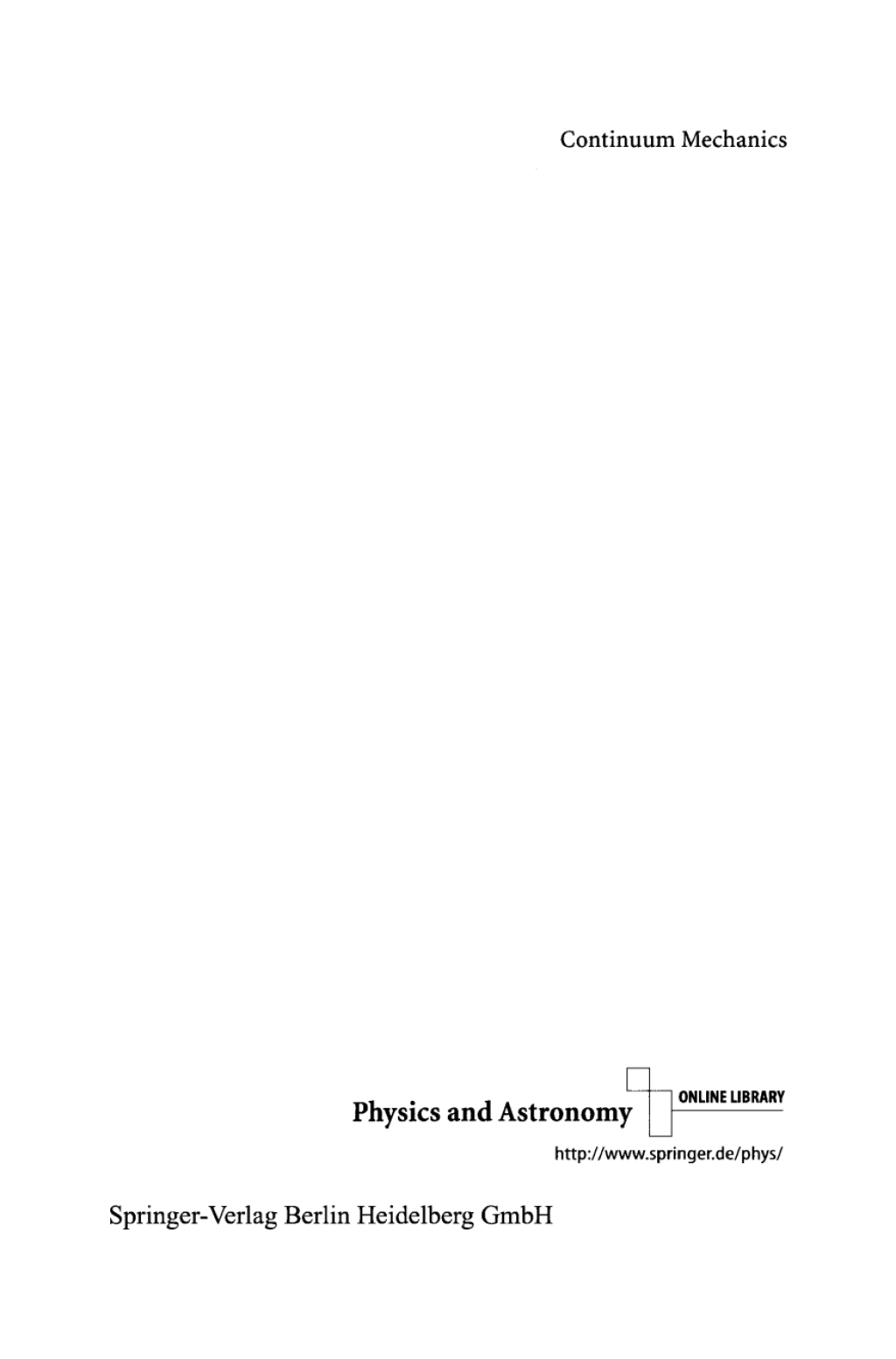 Continuum Mechanics 