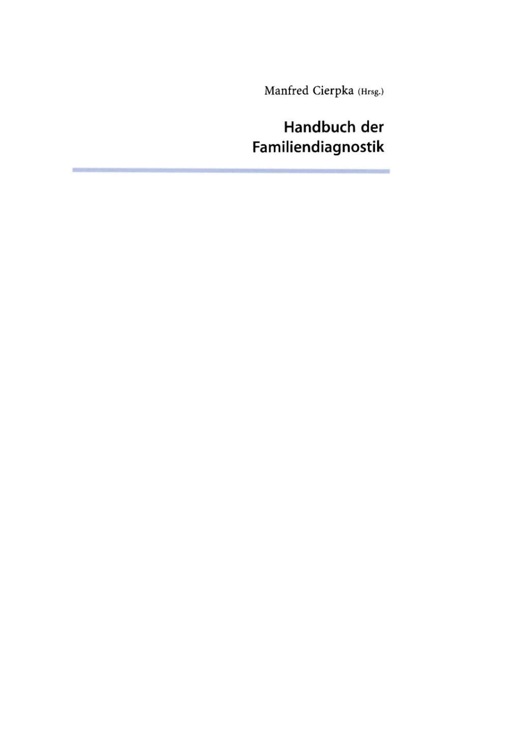 Handbuch der Familiendiagnostik 2nd Edition