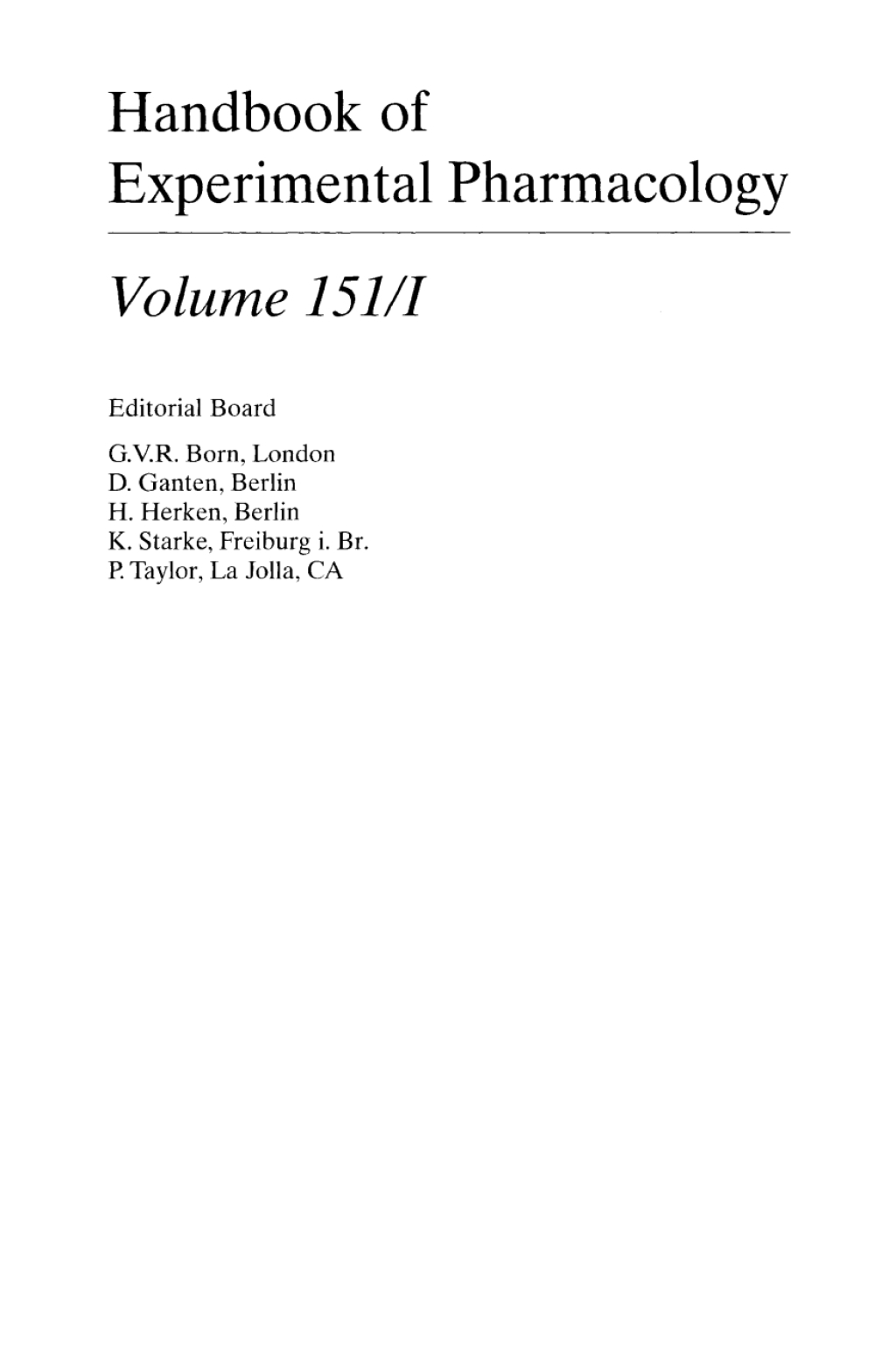 Purinergic and Pyrimidinergic Signalling Molecular, Nervous and Urogenitary System Function 1st Edition