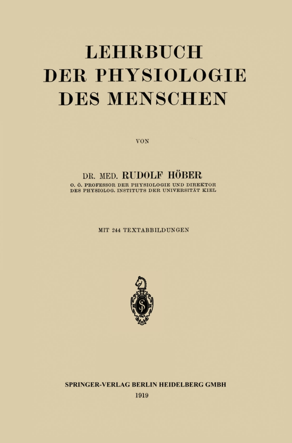 Lehrbuch der Physiologie des Menschen 