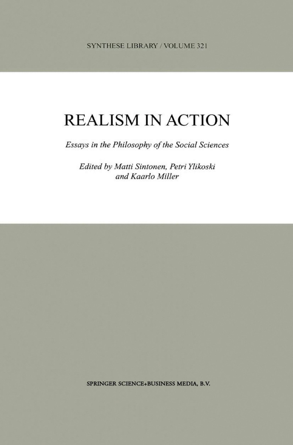 Realism in Action Essays in the Philosophy of the Social Sciences 1st Edition