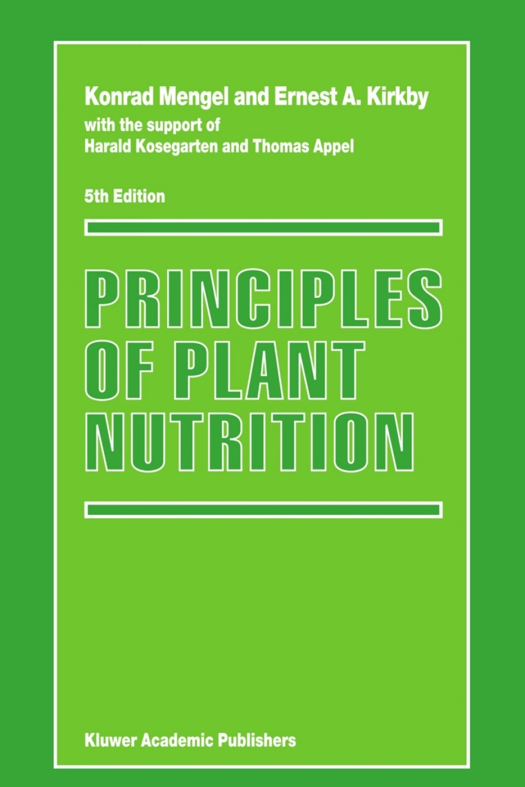 Principles of Plant Nutrition 5th Edition