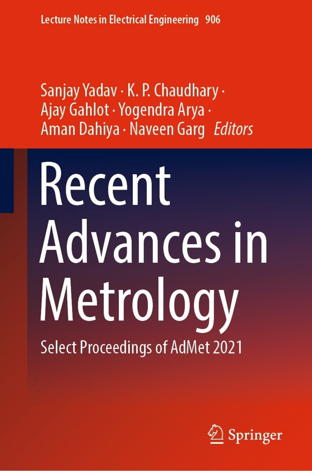 Recent Advances in Metrology Select Proceedings of AdMet 2021 