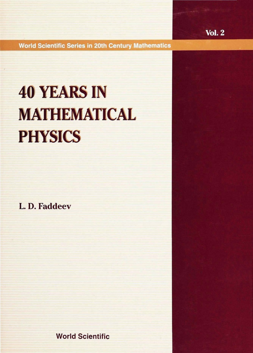 40 YEARS IN MATHEMATICAL PHYSICS  (V2) 