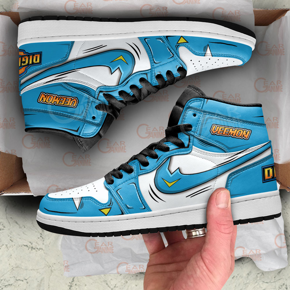 Veemon Skill JD1s Sneakers Digimon Anime Shoes For Fans, Air Jordan Hightop