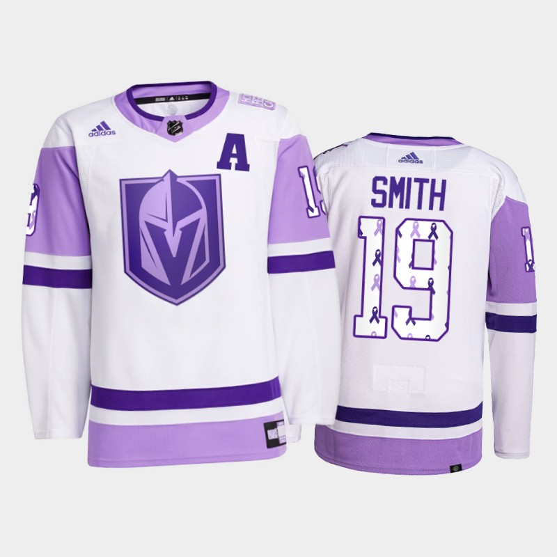 Vegas Golden Knights 2021 FightsCancer Reilly Smith White #19 Primegreen Jersey