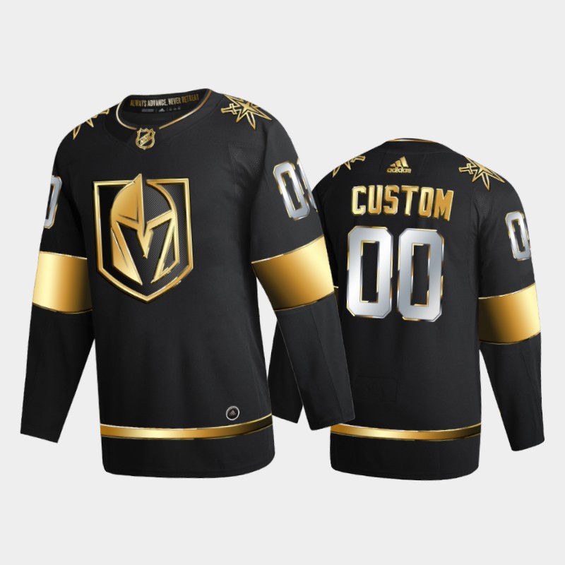 Vegas Golden Knights Custom #00 2020-21 Golden Edition Black Limited Jersey