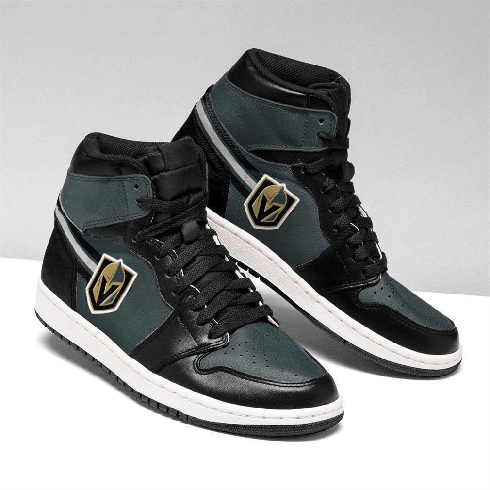 Vegas Golden Knights NHL Fashion Sneakers Basketball Shoes Leather High Top Air Jordan Sneaker, Air Jordan Hightop