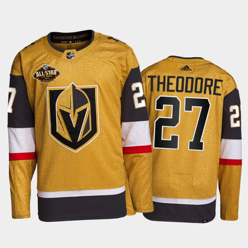 Vegas Golden Knights Shea Theodore 2022 All-Star Jersey Gold Primegreen Uniform
