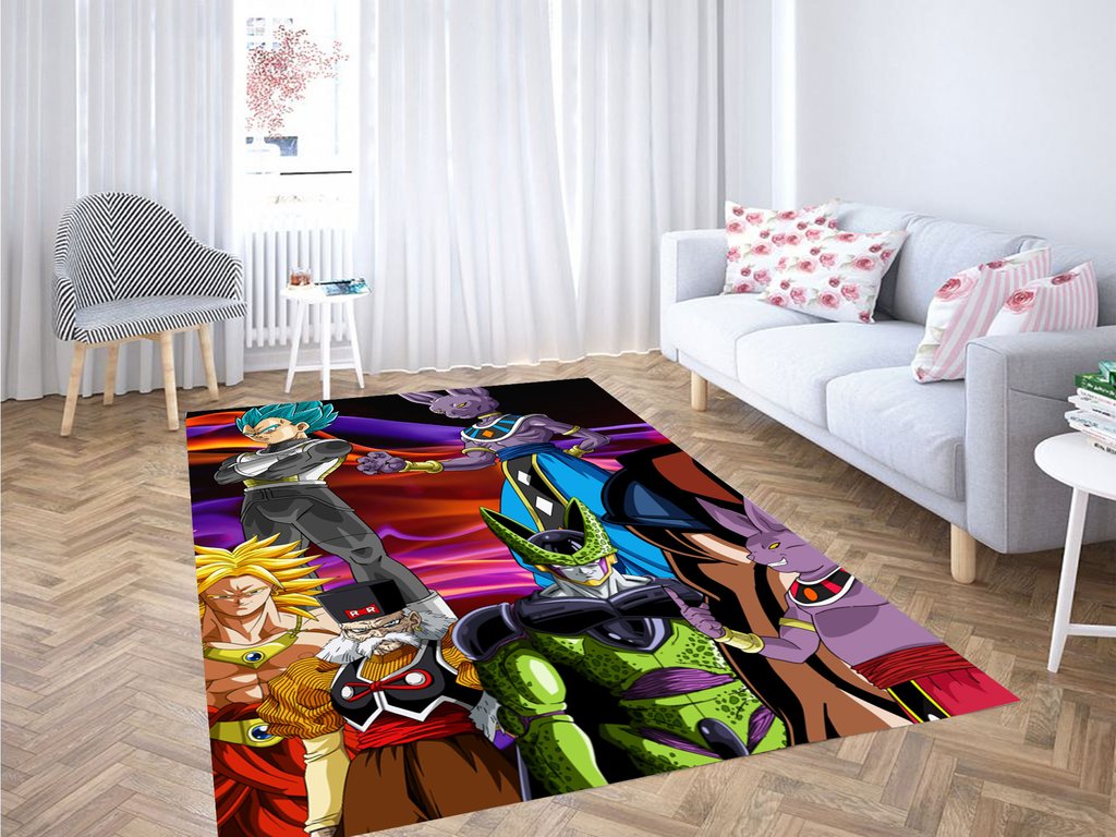 Vegeta And Another Character Living Room Modern Carpet Rectangle Rug
