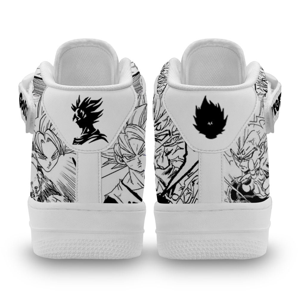 Vegeta and Goku Custom Sneakers Air Mid For Dragon Ball Fans