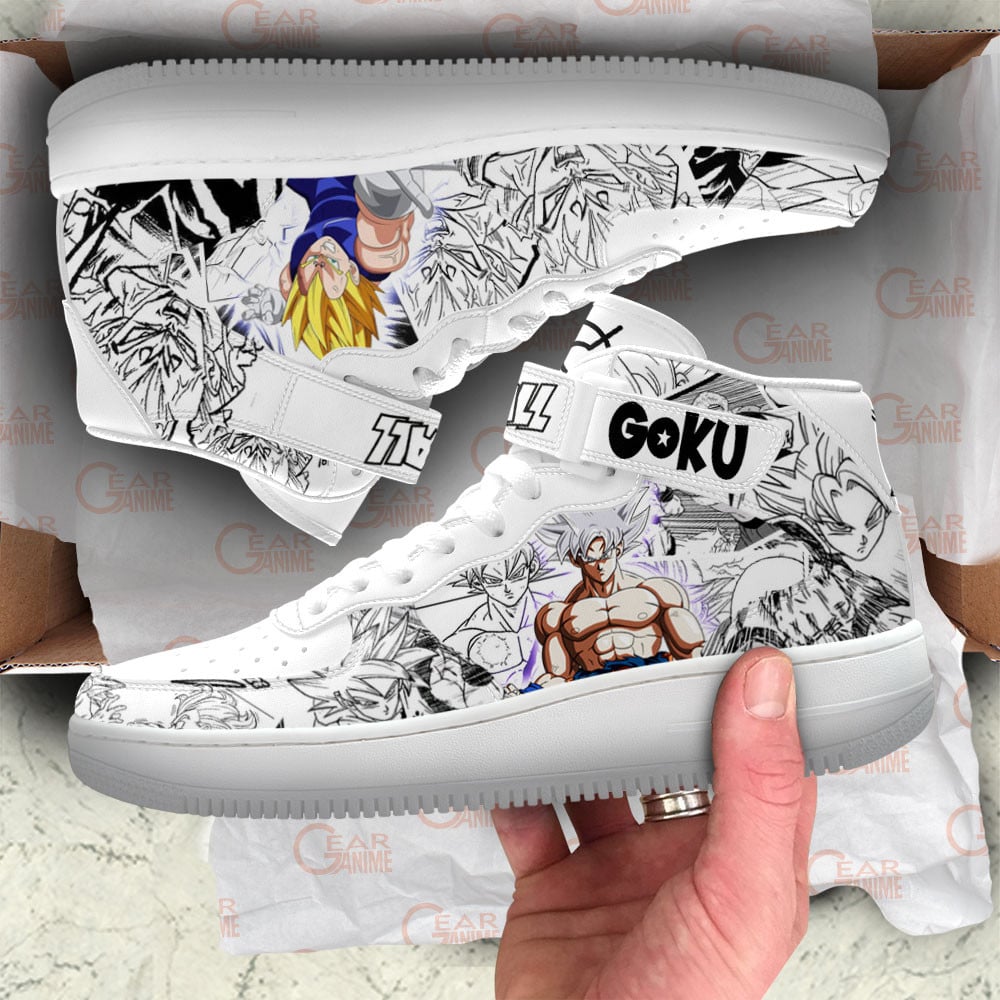 Vegeta and Goku Custom Sneakers Air Mid For Dragon Ball Fans