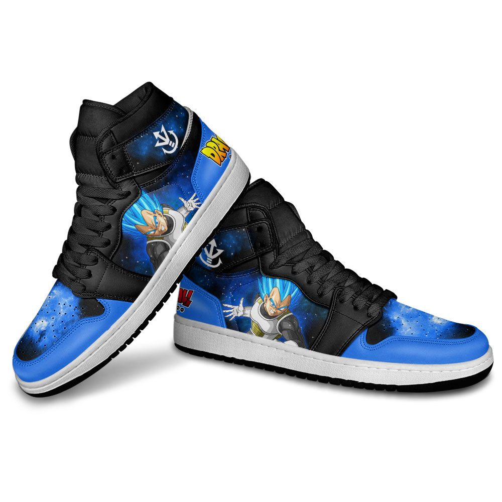 Vegeta Blue JD1s Sneakers Dragon Ball Anime Shoes Mix Galaxy, Air Jordan Hightop