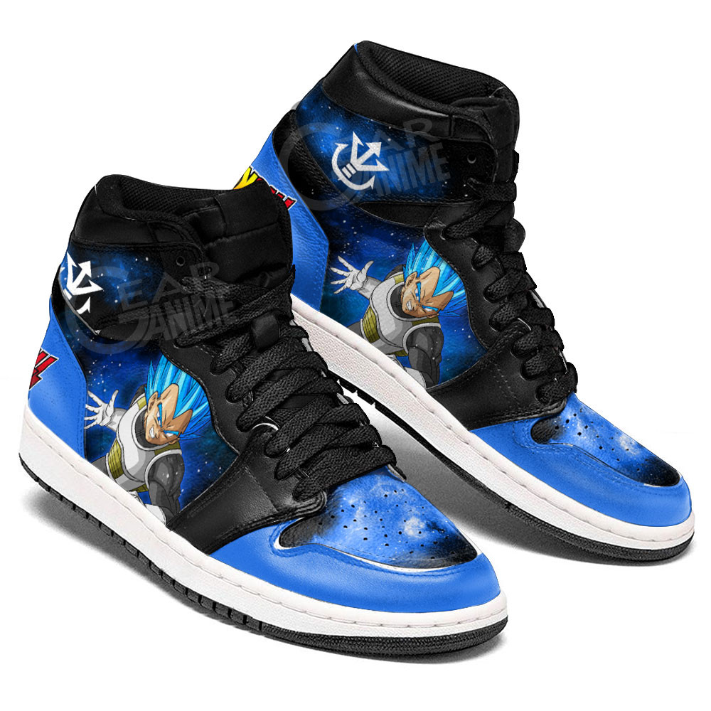 Vegeta Blue JD1s Sneakers Dragon Ball Anime Shoes Mix Galaxy, Air Jordan Hightop