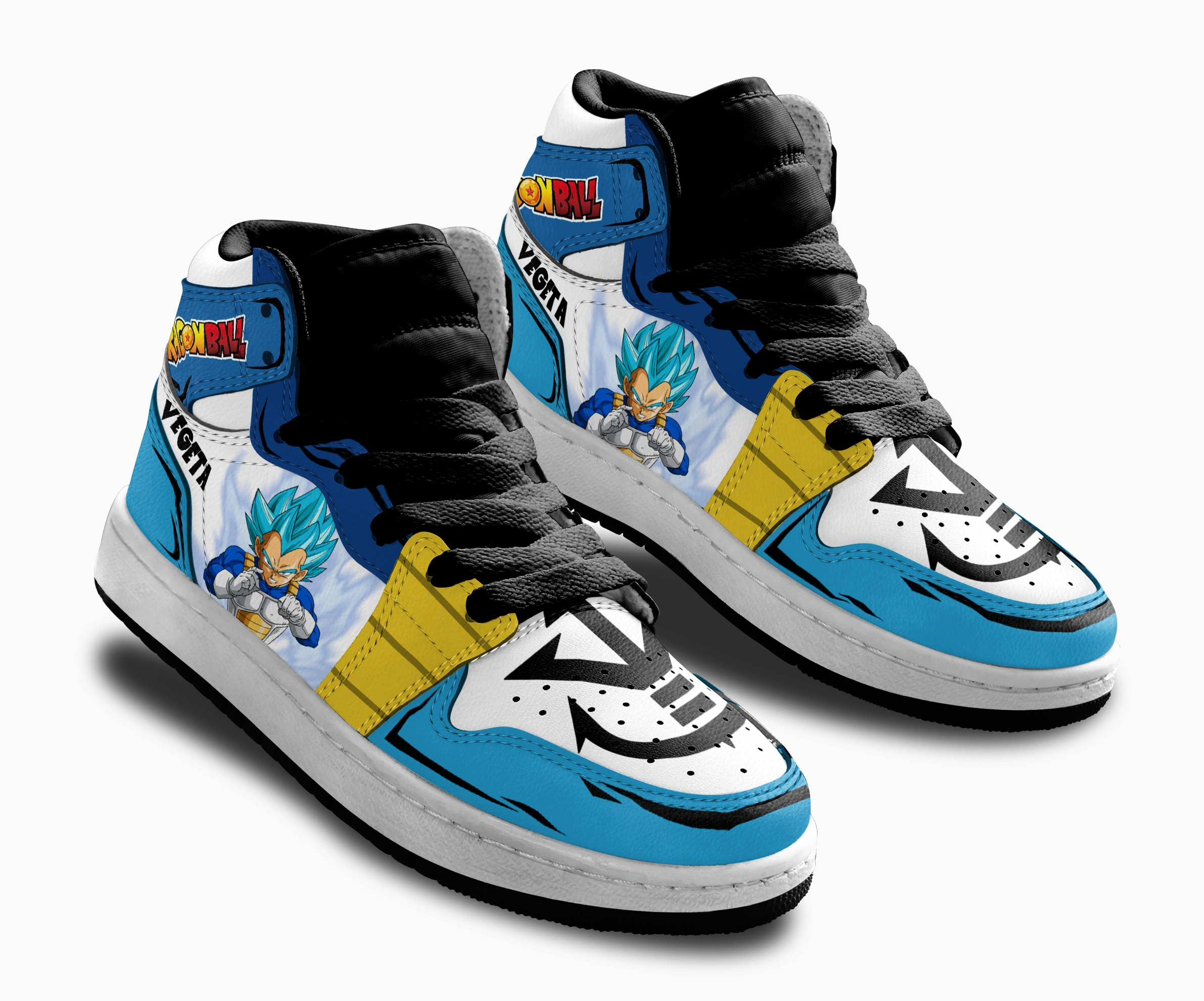 Vegeta Blue Kids Sneakers Custom Anime Dragon Ball Shoes For Kids