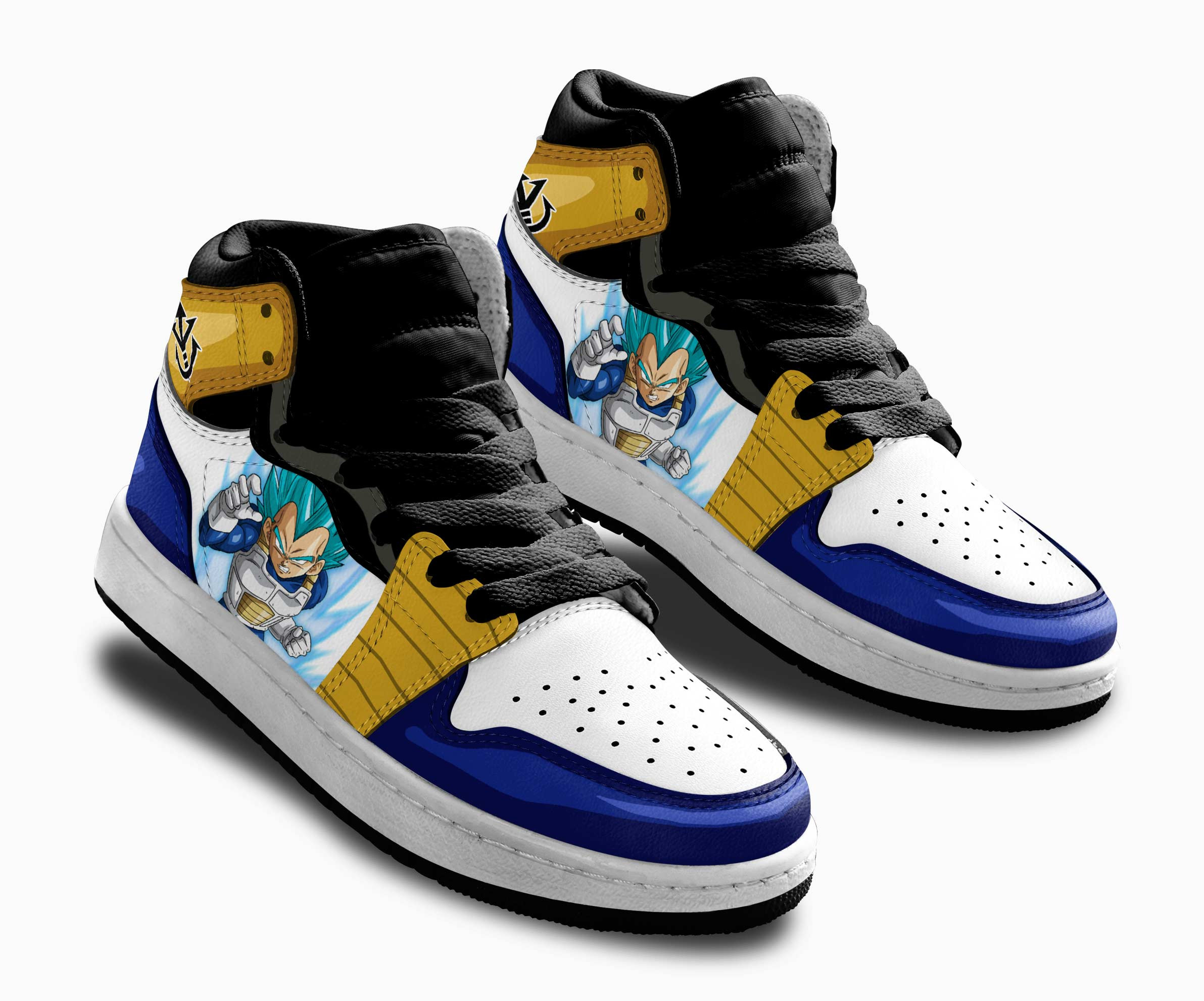 Vegeta Blue Kids Sneakers Custom Dragon Ball Anime Shoes For Kids
