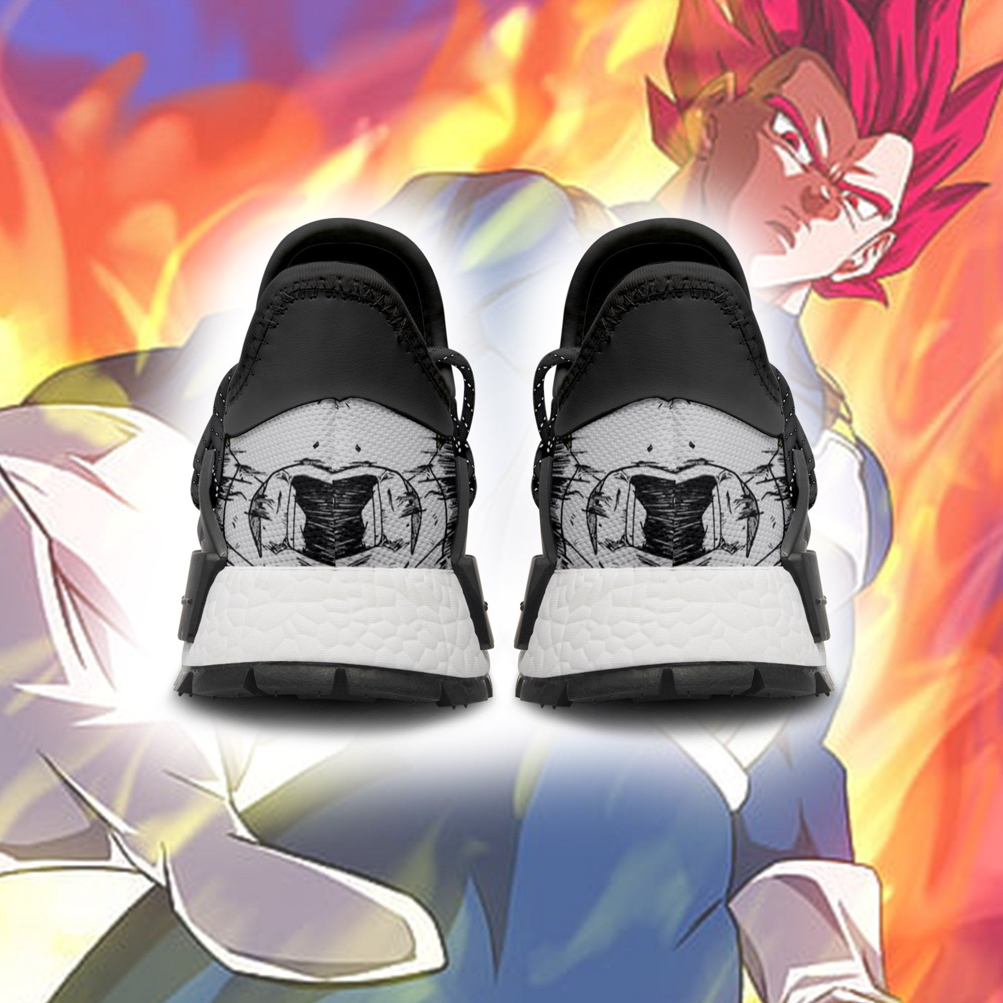 Vegeta God Shoes SSJ Symbol Dragon Ball Anime Sneakers, NMD Shoes