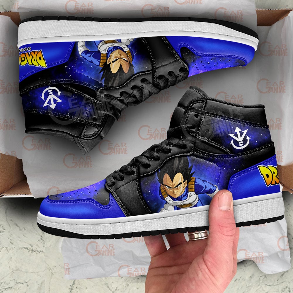 Vegeta JD1s Sneakers Dragon Ball Anime Shoes Mix Galaxy, Air Jordan Hightop