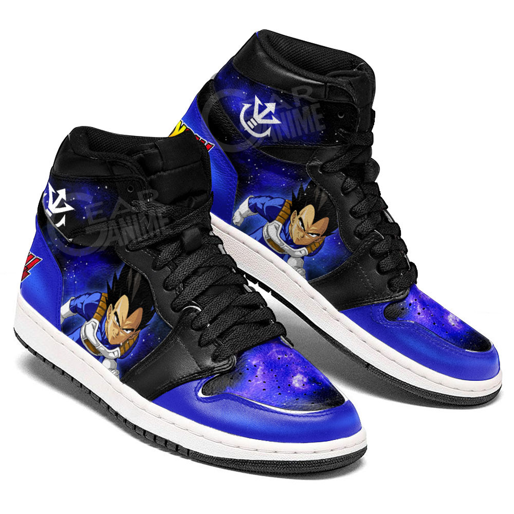 Vegeta JD1s Sneakers Dragon Ball Anime Shoes Mix Galaxy, Air Jordan Hightop