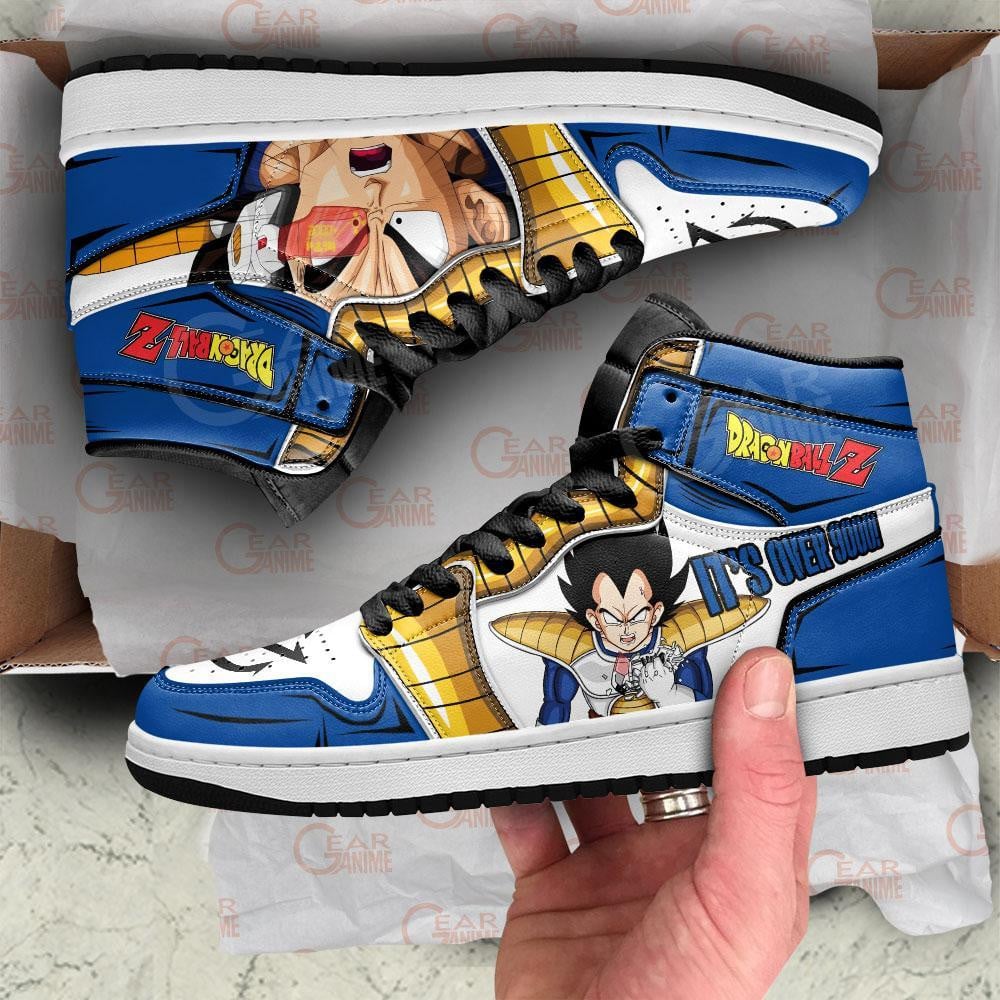 Vegeta Over 9000 JD1s Sneakers Dragon Ball Anime Shoes, Air Jordan Hightop