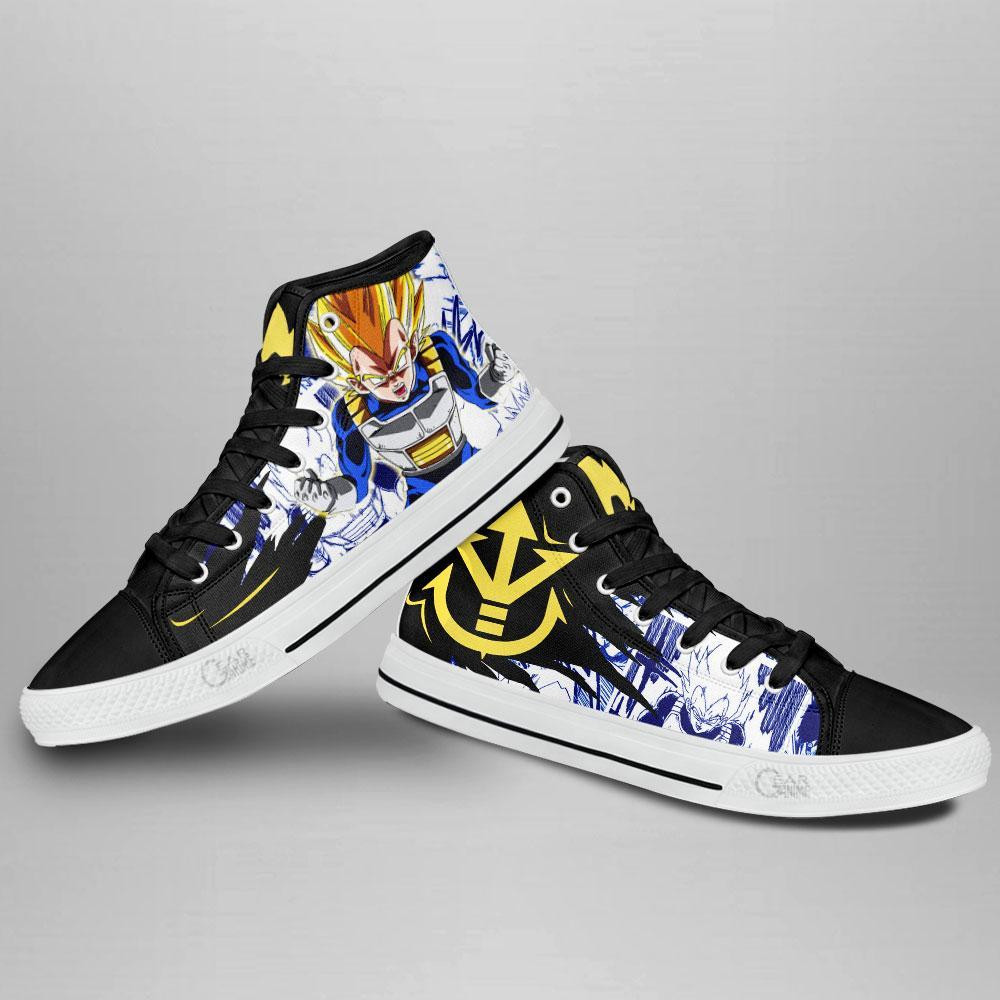 Vegeta Saiyan High Top Shoes Custom Manga Anime Dragon Ball Sneakers