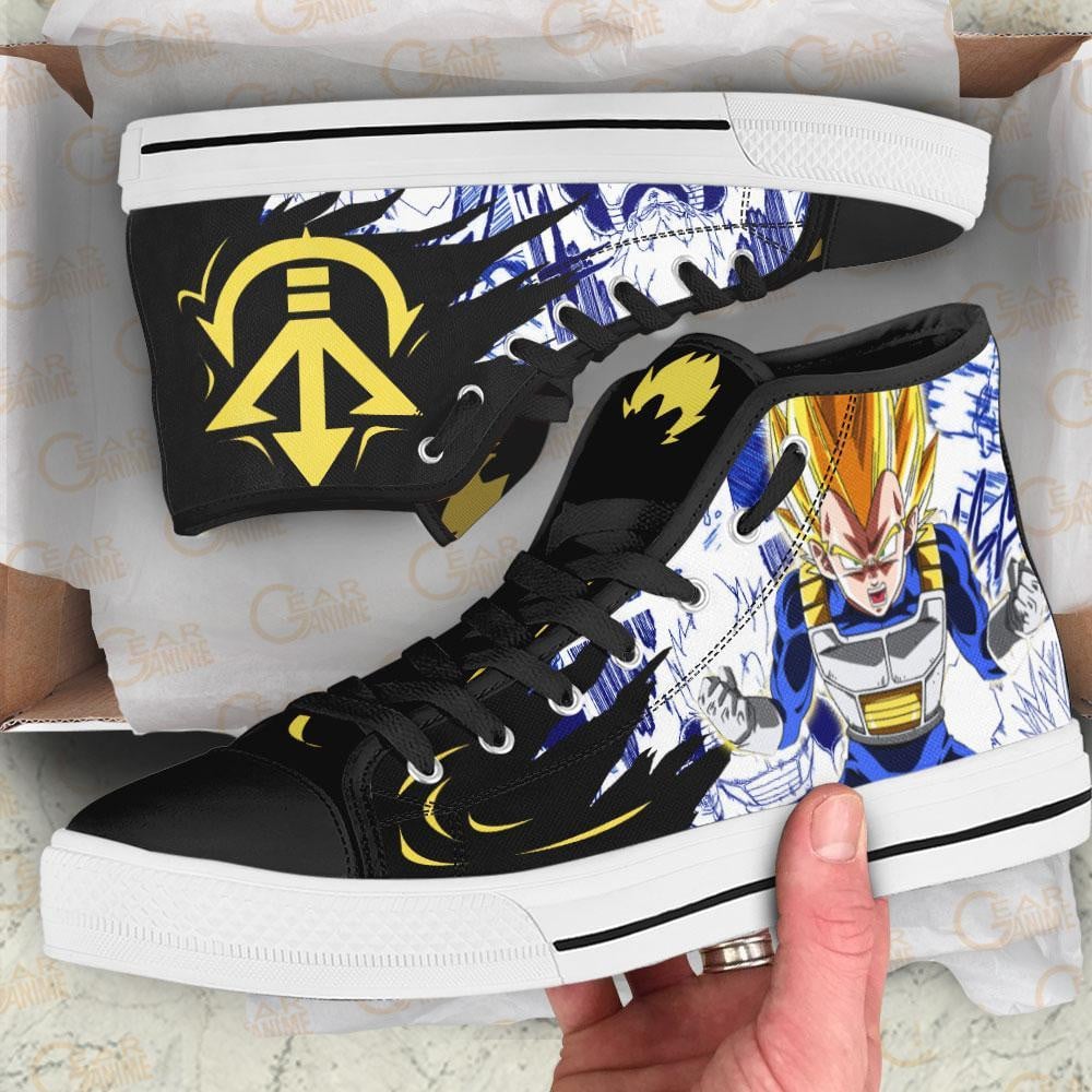 Vegeta Saiyan High Top Shoes Custom Manga Anime Dragon Ball Sneakers