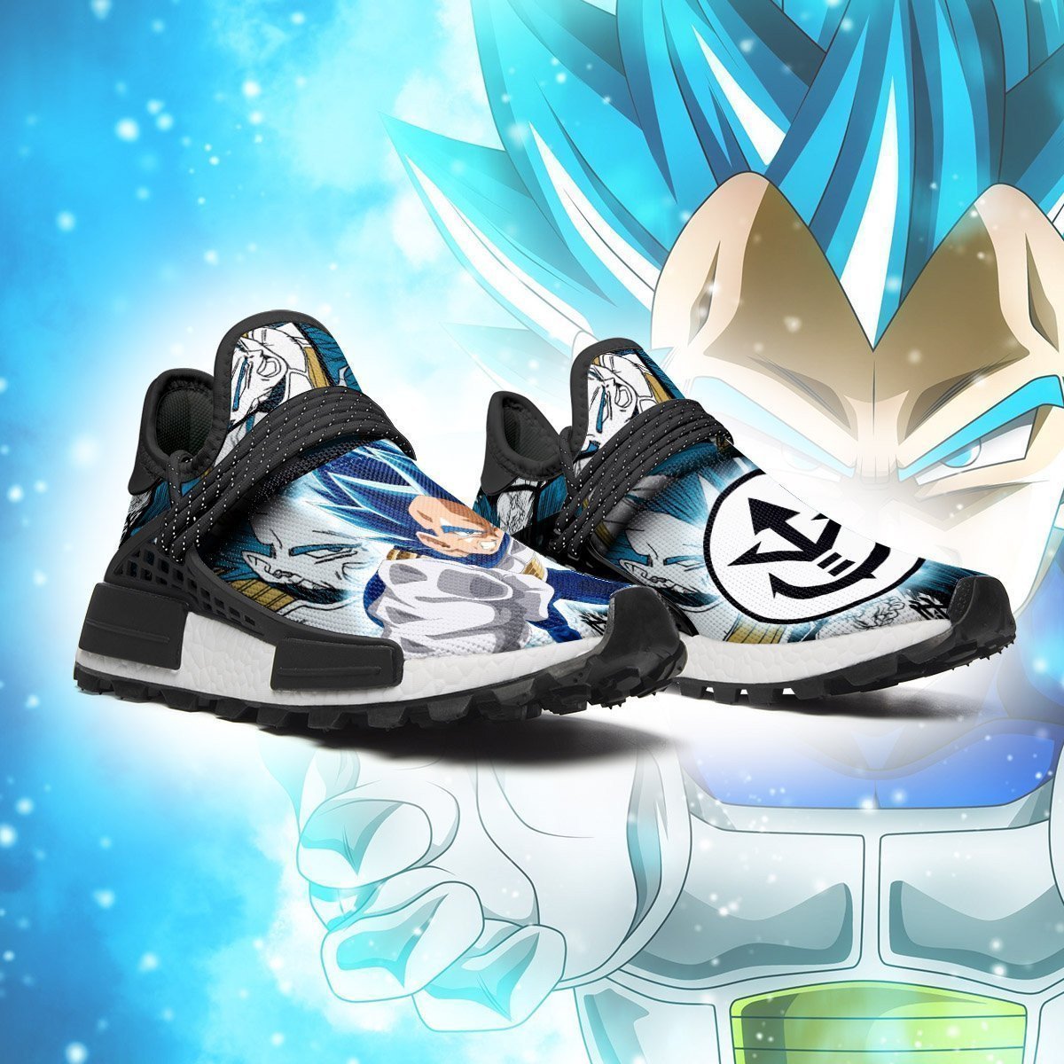 Vegeta Shoes Super Saiyan Blue Dragon Ball Anime Sneakers, NMD Shoes