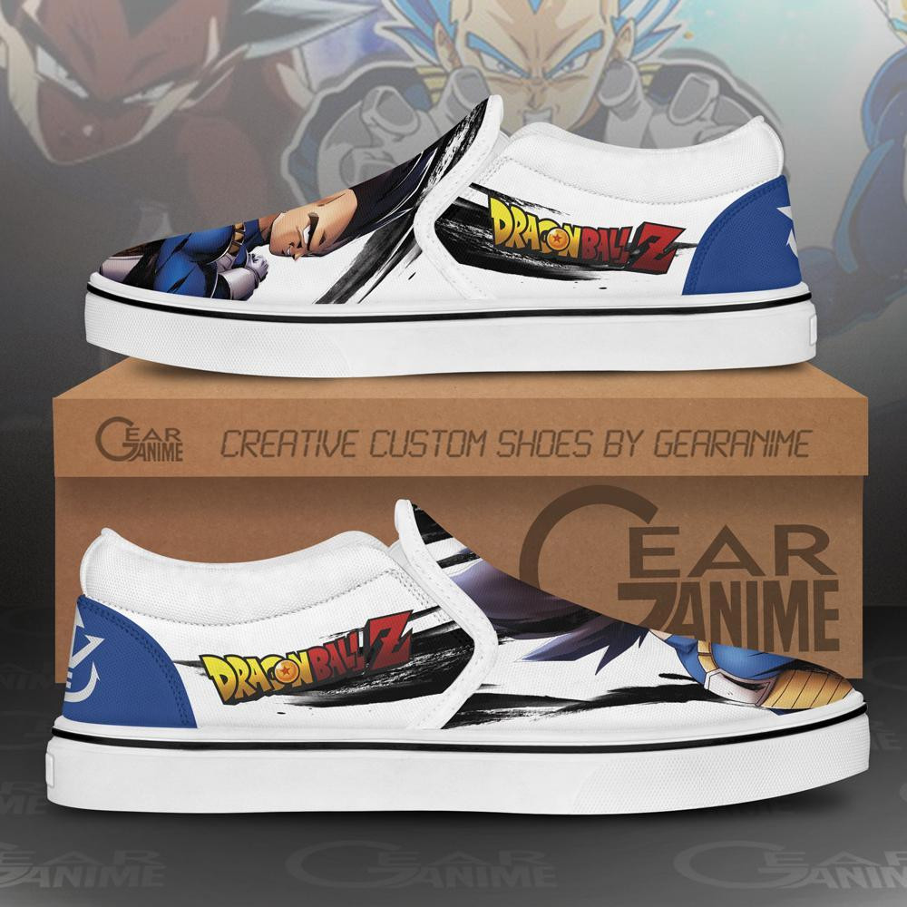 Vegeta Slip-On Shoes Canvas Canvas Dragon Ball Custom Anime Shoes
