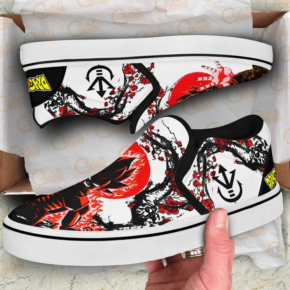 Vegeta Slip-On Shoes Canvas Custom Japan Style Anime Dragon Ball Shoes
